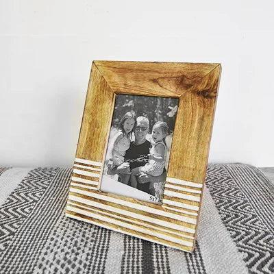 Lines Carved Wood Frame