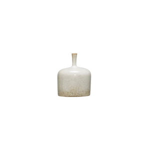 White Glazed Stoneware Vase