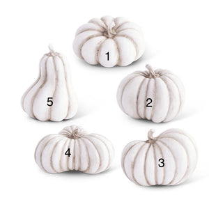 White Resin Pumpkins