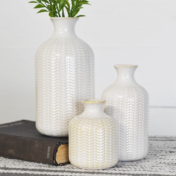 Chevron Ceramic Vases
