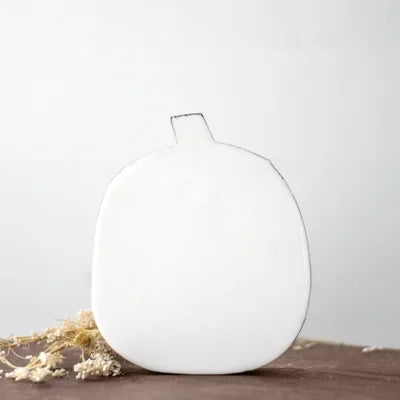 Wooded Pumpkin with White Enamel